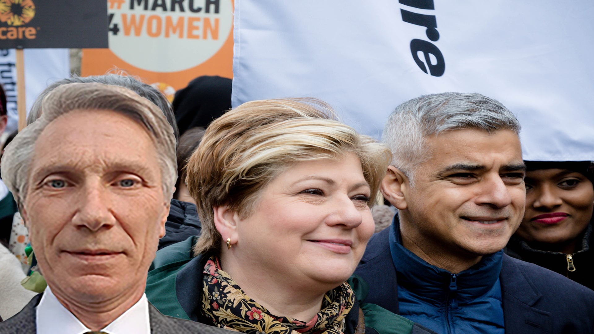 Pictured left: Lord Justice Nugee. Middle: Labour leftie lawyer, Dame Emily Anne Thornberry DBE (married to Nugee) and right, Sir Sadiq Aman Khan, the Mayor of London 