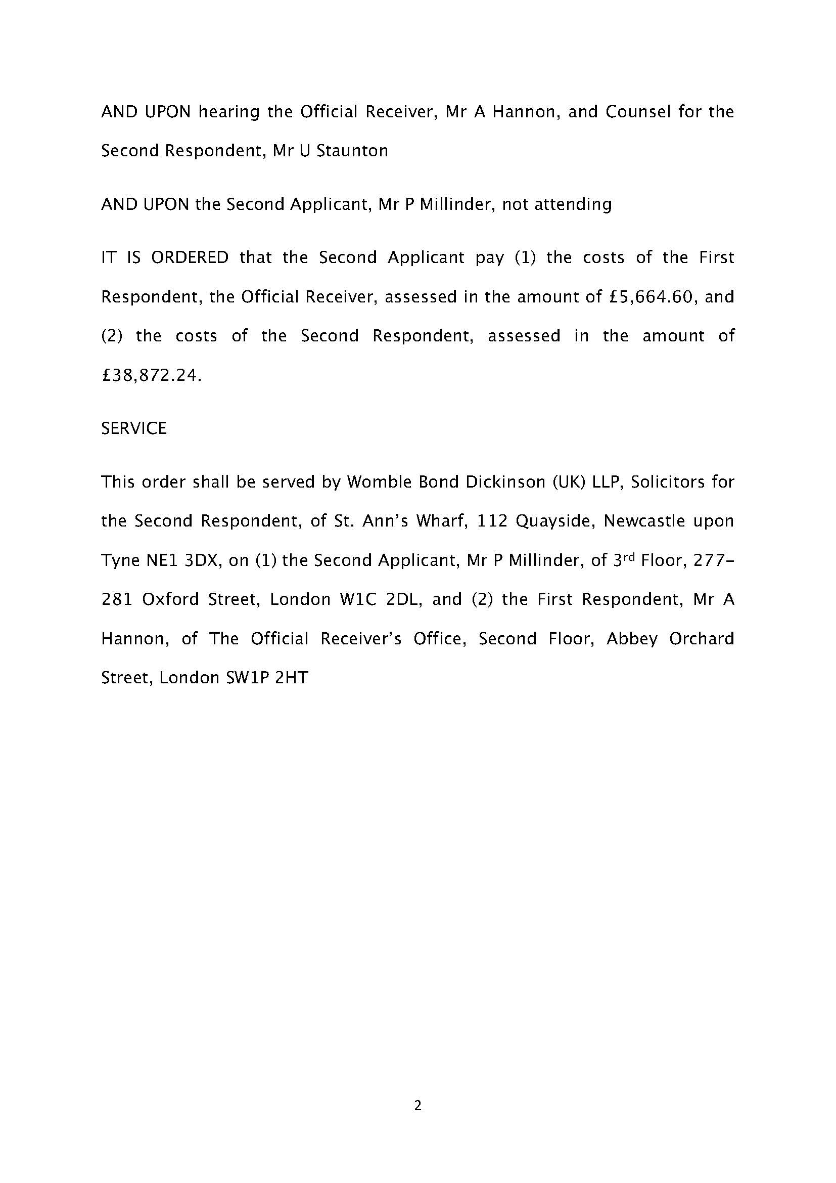ICC Judge Jones's fraudulent order of 5 October 2018