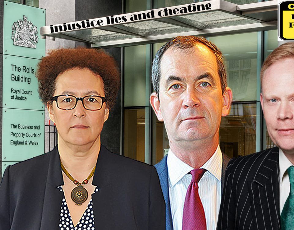 ICC Judge Barber (left) Mr Justice Adam Johnson (middle) and ICC Judge Prentis (right)