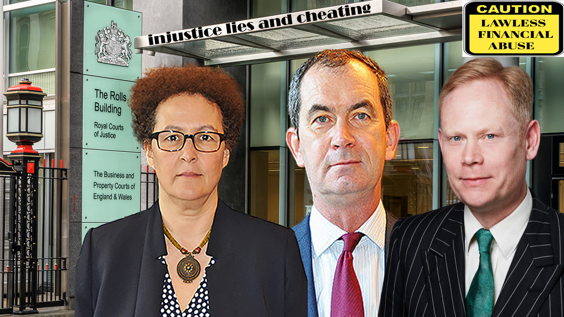 ICC Judge Barber (left) Mr Justice Adam Johnson (middle) and ICC Judge Prentis (right)