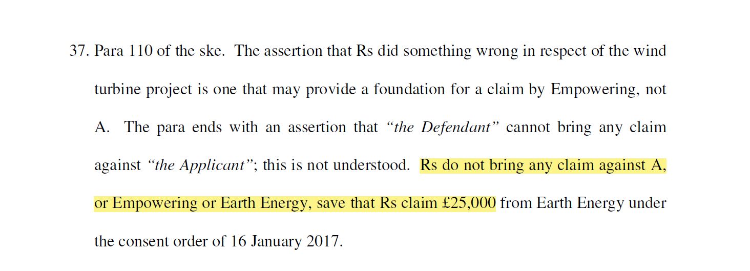 Paragraph 37 of Mr Staunton's skeleton for Middlesbrough FC that came before Vos C - who asked Staunton to retract and replace his skeleton - whilst citing an 'eye problem' - as an excuse for adjourning the hearing set for 14 November 2018.
