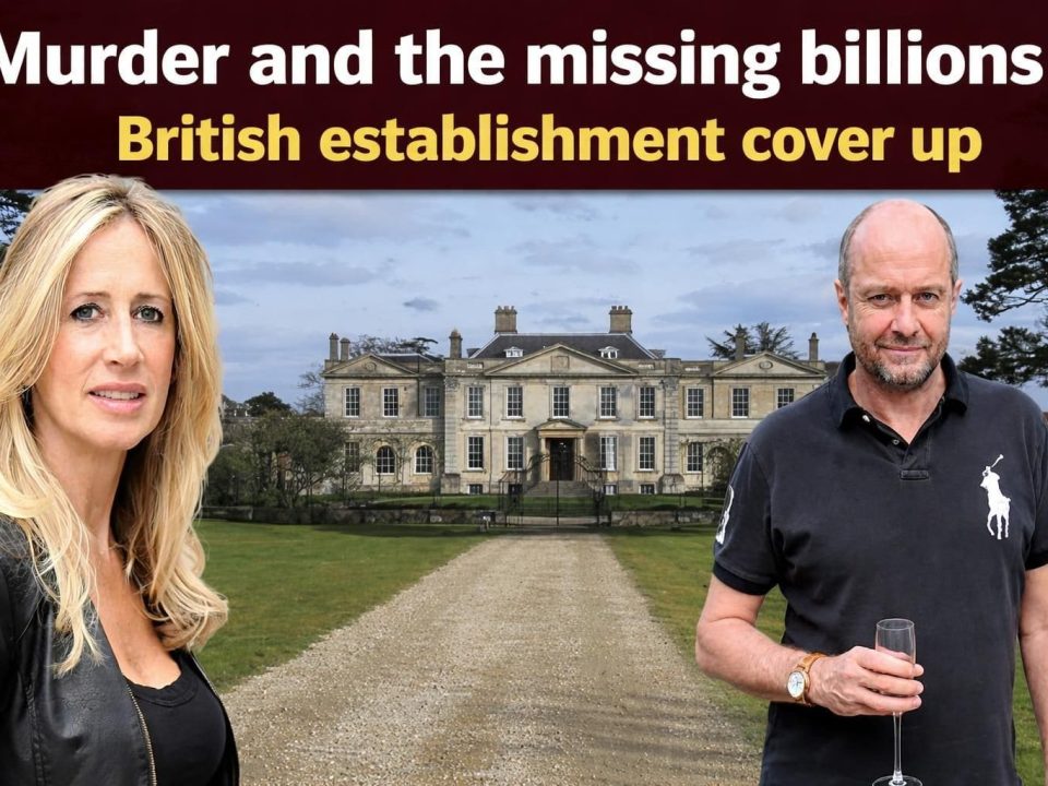 Michelle Young and Scot Young at their former residence Woodperry House in Oxfordshire
