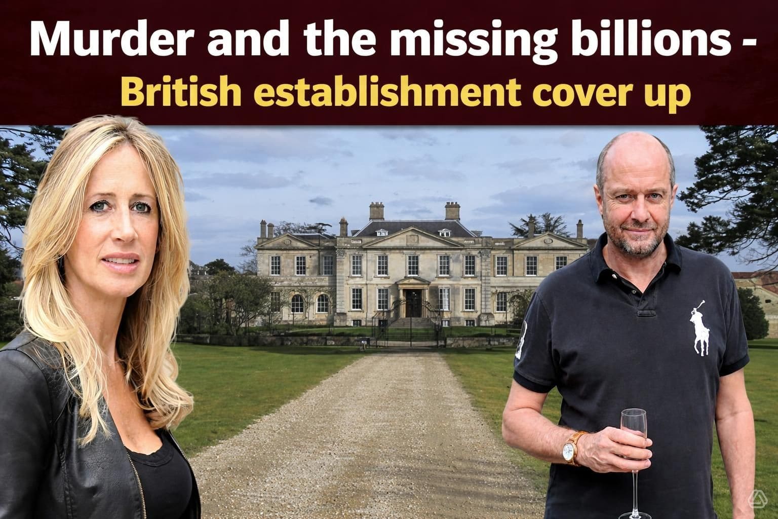 Michelle Young and Scot Young at their former residence Woodperry House in Oxfordshire